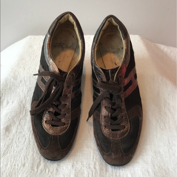 HOGAN Brown Fur Sneakers EU 37 US 7 - Picture 5 of 6